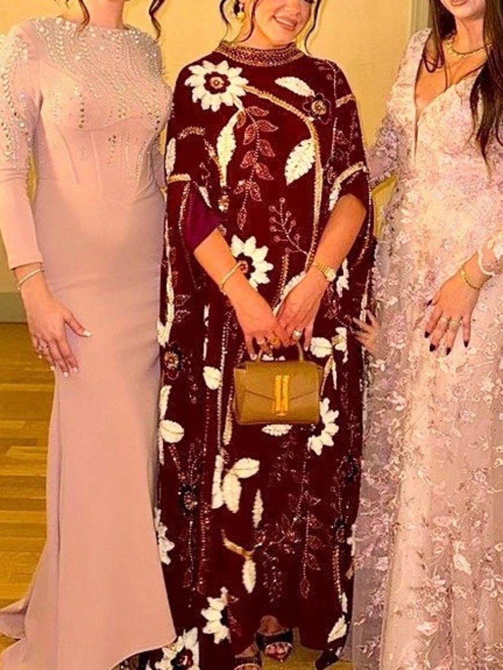 Burgundy abaya